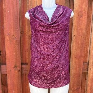 Cable & Gauge Sparkling Sleeveless Top - Pink